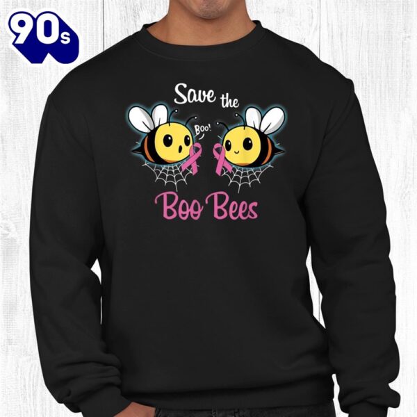 Breast Cancer Awareness Save The Boo Bees Halloween Shirt