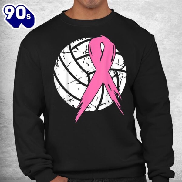 Breast Cancer Pink Ribbon Volleyball Awareness Costume Shirt