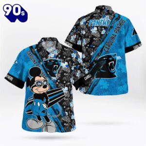 Carolina Panthers Mickey Mouse Floral…