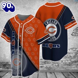 Chicago Bears NFL Custom Baseball Jersey Shirt
