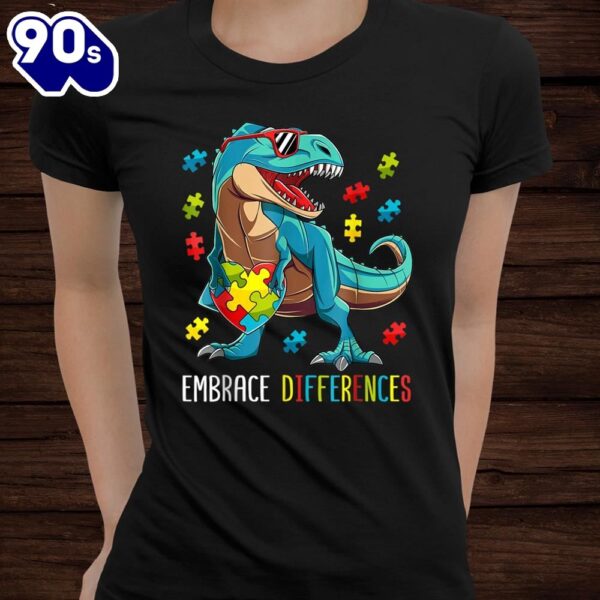 Dinosaur Puzzle Piece Autism Awareness Shirt