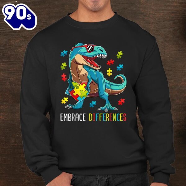 Dinosaur Puzzle Piece Autism Awareness Shirt