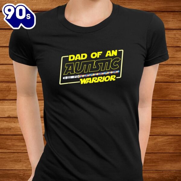 Fathers Day Autism Warrior Awareness Dad Shirt