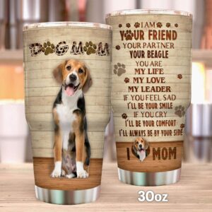 Flagwix Dog Mom Beagle Stainless Steel Tumbler 2