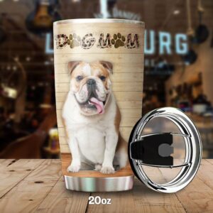 Flagwix Dog Mom British Bulldog Stainless Steel Tumbler 5