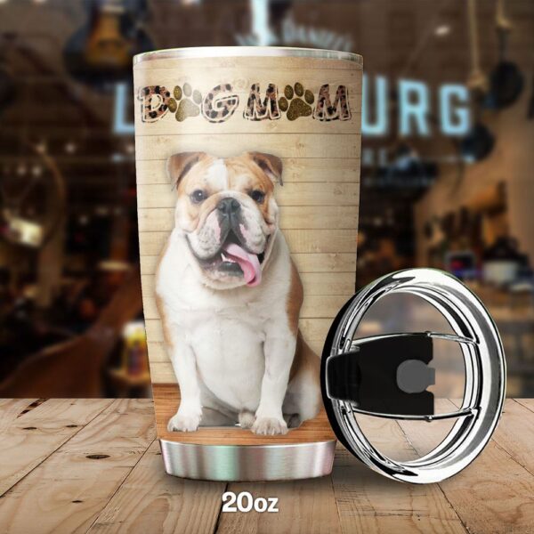 Dog Mom British Bulldog Stainless Steel Tumbler
