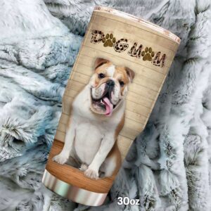 Flagwix Dog Mom British Bulldog Stainless Steel Tumbler 6