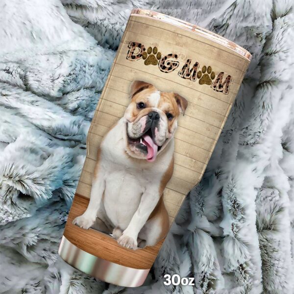 Dog Mom British Bulldog Stainless Steel Tumbler