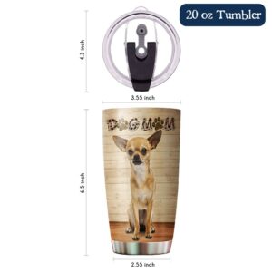 Flagwix Dog Mom Chihuahua Stainless Steel Tumbler 6