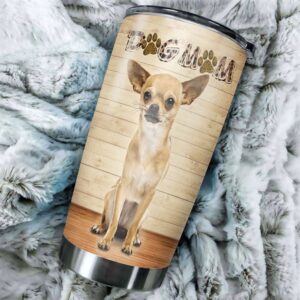 Flagwix Dog Mom Chihuahua Stainless Steel Tumbler 8