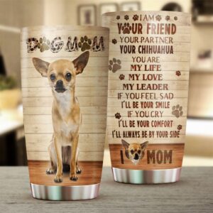 Flagwix Dog Mom Chihuahua Stainless Steel Tumbler 9