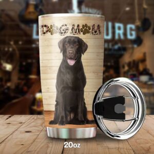Flagwix Dog Mom Chocolate Labrador Retriever Stainless Steel Tumbler 5