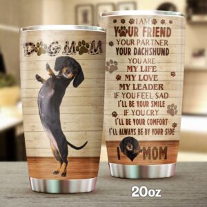 Dog Mom Dachshund Stainless Steel…