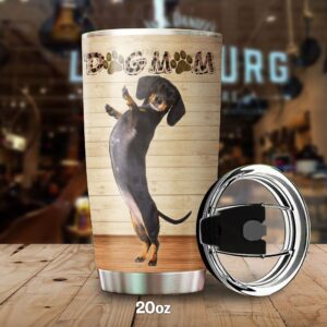 Flagwix Dog Mom Dachshund Stainless Steel Tumbler 5