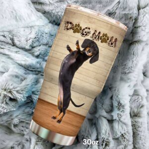 Flagwix Dog Mom Dachshund Stainless Steel Tumbler 6