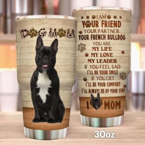Flagwix Dog Mom French Bulldog Stainless Steel Tumbler 2