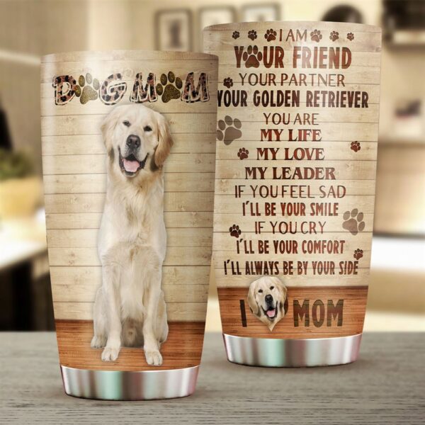 Dog Mom Golden Retriever Stainless Steel Tumbler