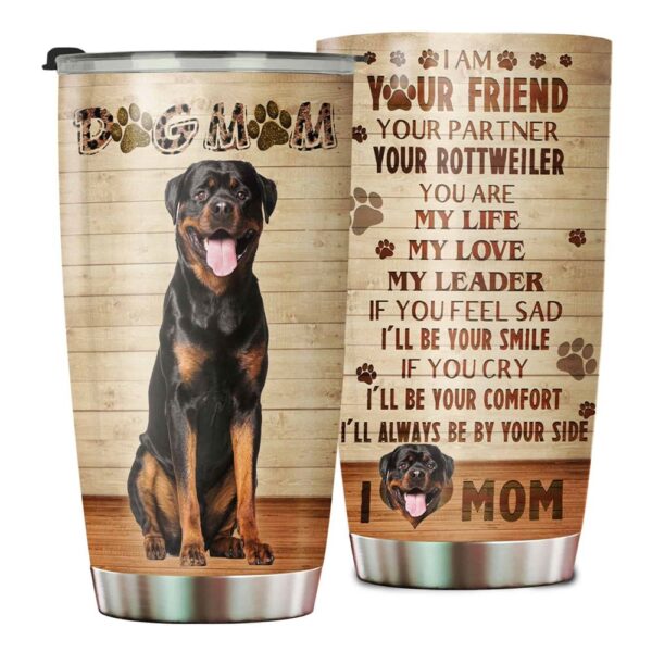 Dog Mom Rottweiler Stainless Steel Tumbler