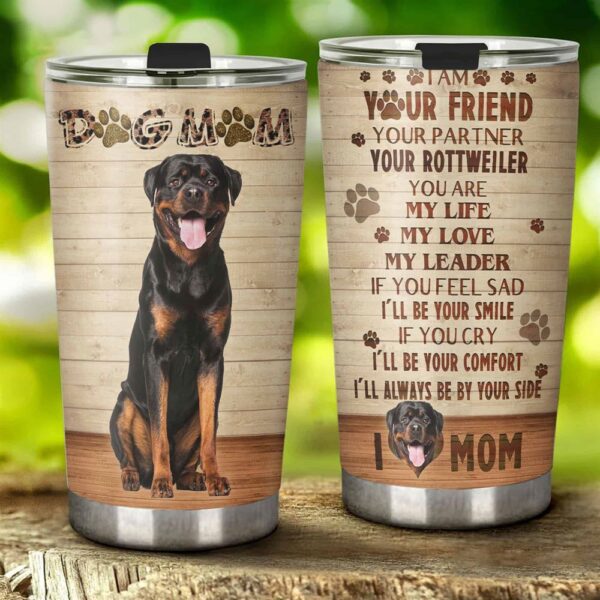 Dog Mom Rottweiler Stainless Steel Tumbler