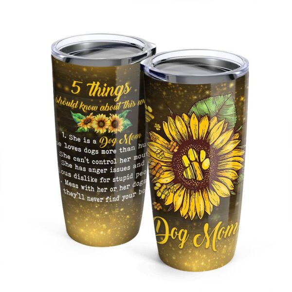 Dog Mom Sunflower Tumbler