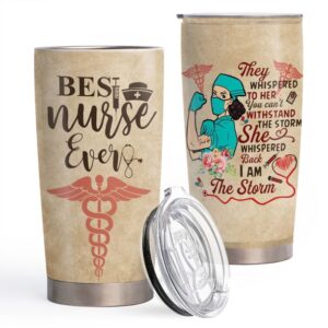Flagwix Stainless Steel Tumbler Scrub Life Best Nurse Ever 1
