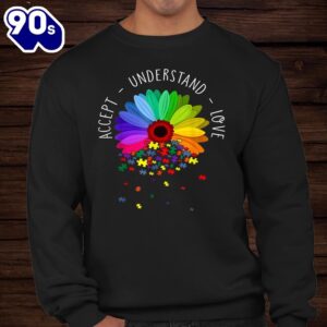 Floral Autism Awareness Daisy Flower For Mom Shirt 2