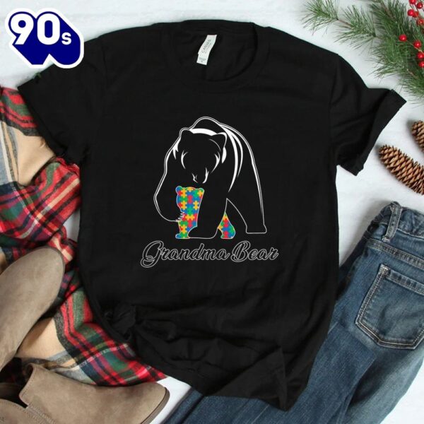 Grandma Bear Autism Shirts Family Grandma Autism Awareness Shirt