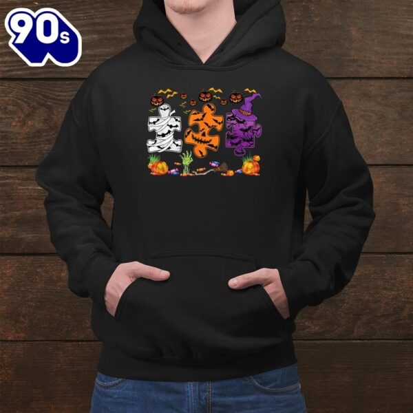 Halloween Autism Awareness Pumpkin Witch Autism Shirt