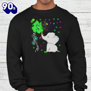 Happy Patricks Day Elephant Autism Awareness Shirt 2