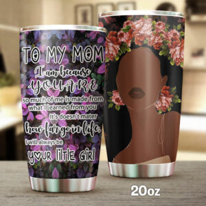 To My Black Mom Tumbler Flower Tumbler Gift For Mom From Daughter Flower For Mom Ttq04tuv5