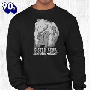 Iniencephaly Child Awareness Mama Bear Support Ribbon Shirt 2