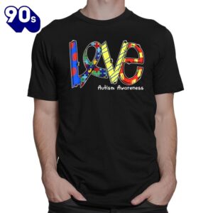 Love Puzzle Piece Ribbon Autism Awareness Shirt 1