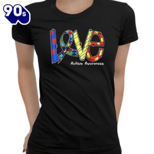 Love Puzzle Piece Ribbon Autism Awareness Shirt 2