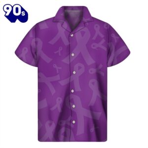 Purple Cancer Awareness Ribbon Print…