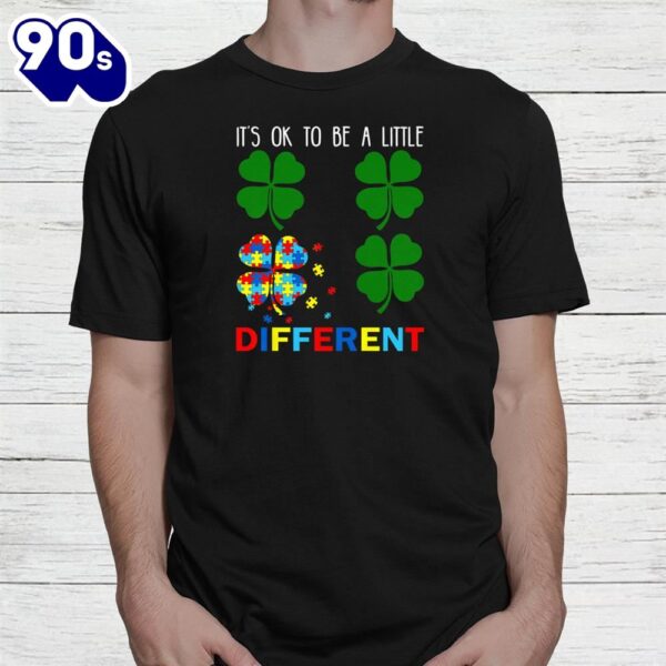 St Patricks Day Puzzle Shamrock Autism Awareness Support Shirt