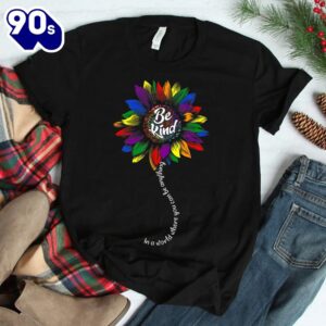 Sunflower Autism Awareness Be Kind Puzzle Mom Support Kids Shirt 1