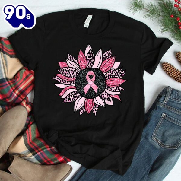 Sunflower Pink Breast Cancer Awareness Shirt