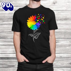Sunflower Puzzle Piece Autism Awareness Shirt 1