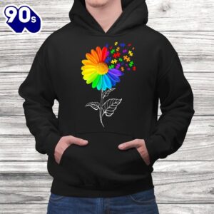 Sunflower Puzzle Piece Autism Awareness Shirt 3
