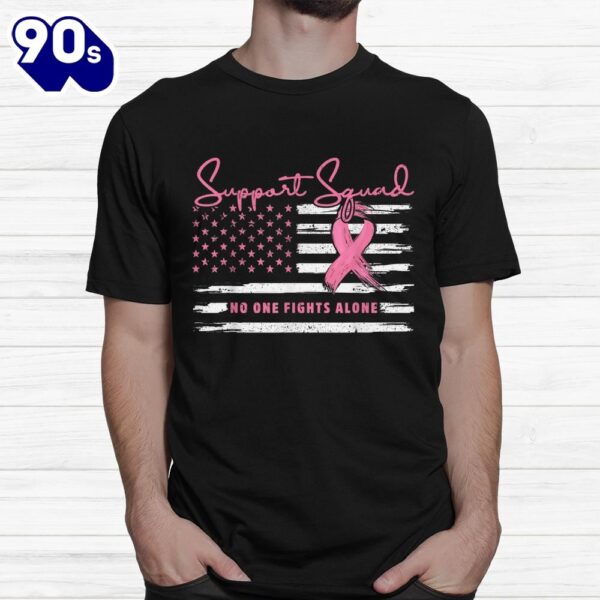 Support Squad Breast Cancer Warrior Awareness Pink Ribbon Shirt