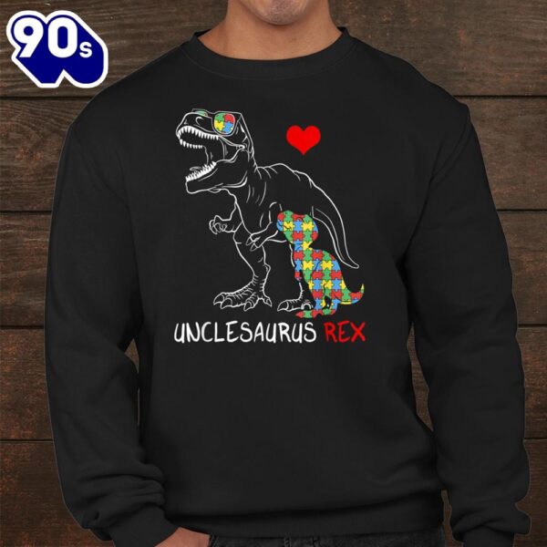 Unclesaurus Rex Autism Awareness Autistic Kids Shirt