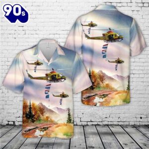 Royal Netherlands Air Force 303 Sqn Agusta-Bell Ab.412Sp R-01 Trendy Hawaiian Shirt