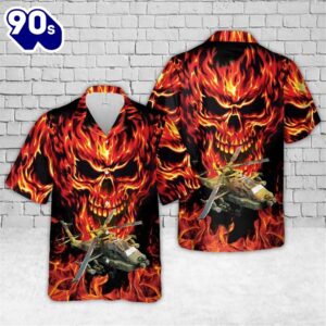 US Air Force Lockheed C-141 Starlifter Trendy Hawaiian Shirt Classic Military Aviation Design
