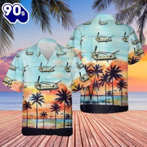 US Army 101st Airborne Division CH-47 Hawaiian Shirt