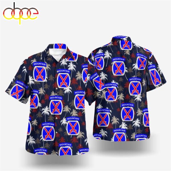 US Army 10th Mountain Division (Light Infantry) Hawaiian Shirt