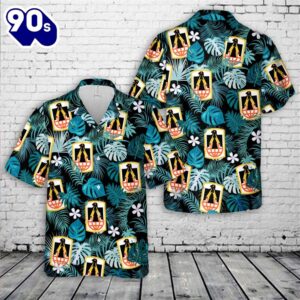 US Army 11th Signal Brigade SSI Hawaiian Shirt