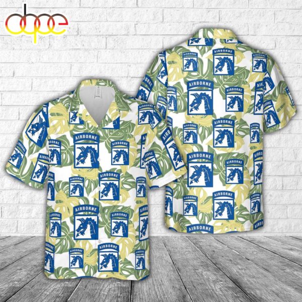 US Army 18th Airborne Corps Sky Dragons Hawaiian Shirt