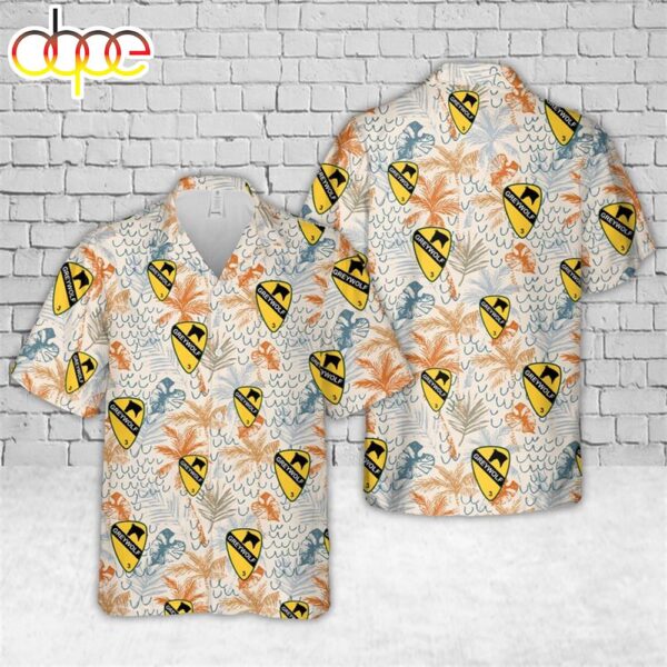 US Army 3rd Brigade Combat Team, 1st Cavalry Division Grey Wolf Hawaiian Shirt