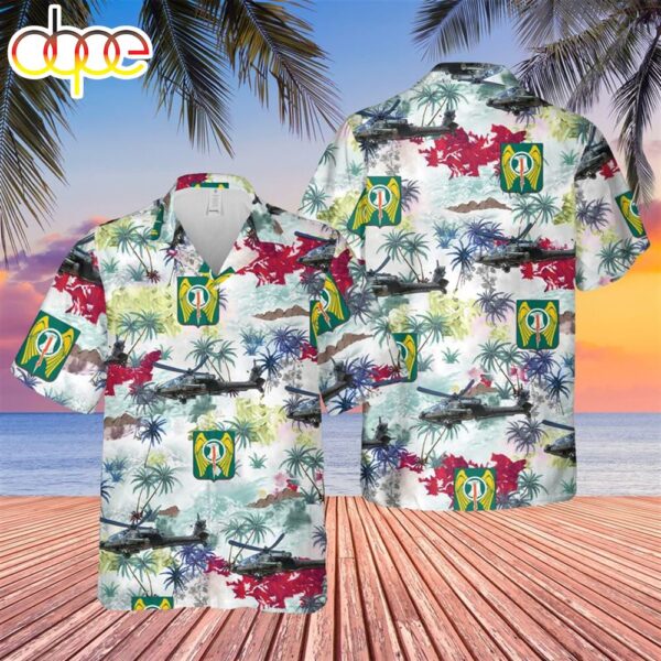 US Army 501st Aviation Regiment (United States) AH-64D Apache Hawaiian Shirt