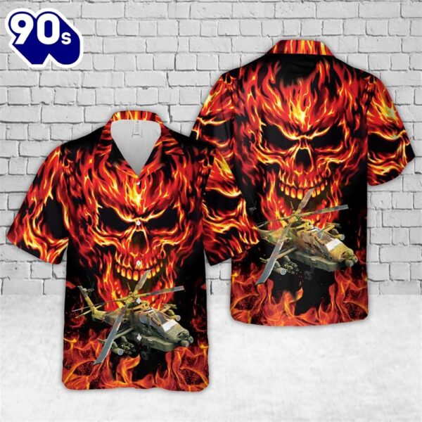US Army Boeing AH-64 Apache Hawaiian Shirt